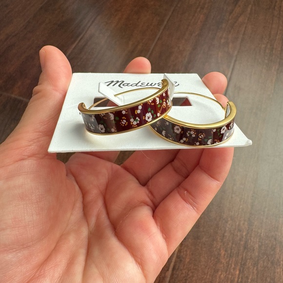 Madewell Cottage Floral Hoop Earrings - Picture 6 of 7